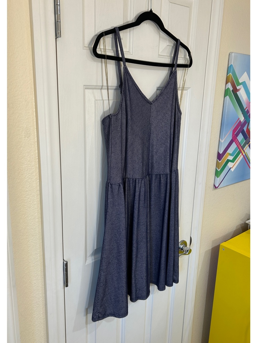 Universal Thread Navy and White Striped Spaghetti Strap Summer Dress Large - Picture 5 of 6